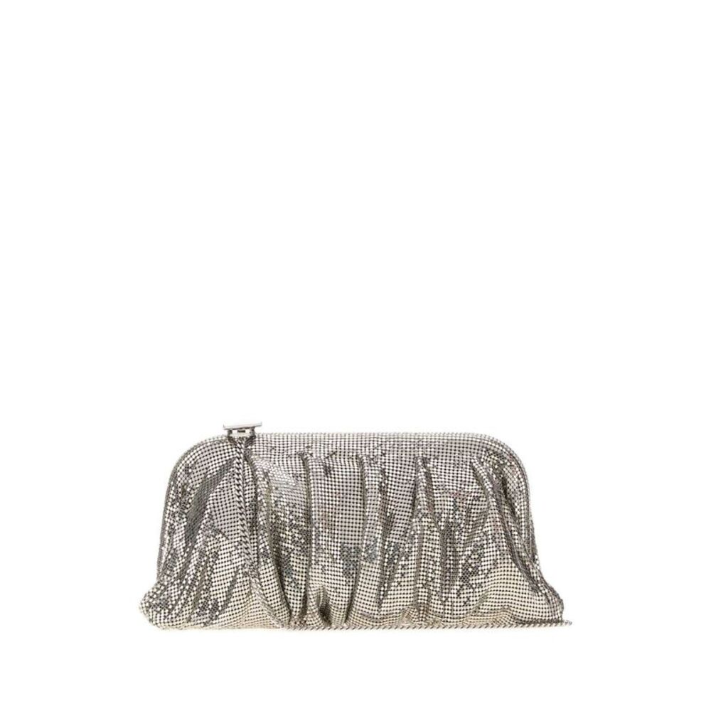 Benedetta Bruzziches Women Silver Metal Knit Large Venus Clutch